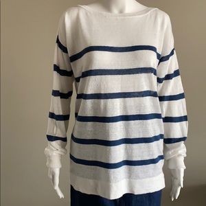 J crew 100% linen boatneck top.